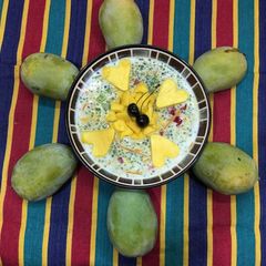 A picture of Mango sagu dana dessert.