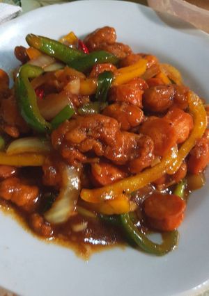 Foto resep Spicy Chicken Karage with Blackpepper Sauce