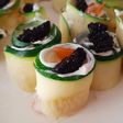Rollitos de salmón y queso