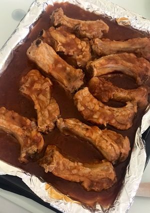 Una foto de Costillas de cerdo BBQ