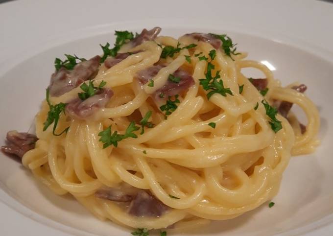 Resep Spaghetti carbonara oleh Ica Amalina - Cookpad