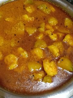 আলু কুমড়ো দিয়ে চিংড়ি মাছের ঝোল (aloo kumro diye chingri maacher jhol recipe in Bengali) রেসিপির প্রধান ছবি