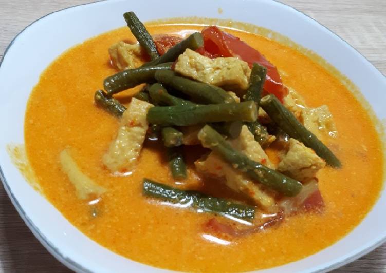 Cara Gampang mengolah Sayur santan tahu kacang panjang yang enak