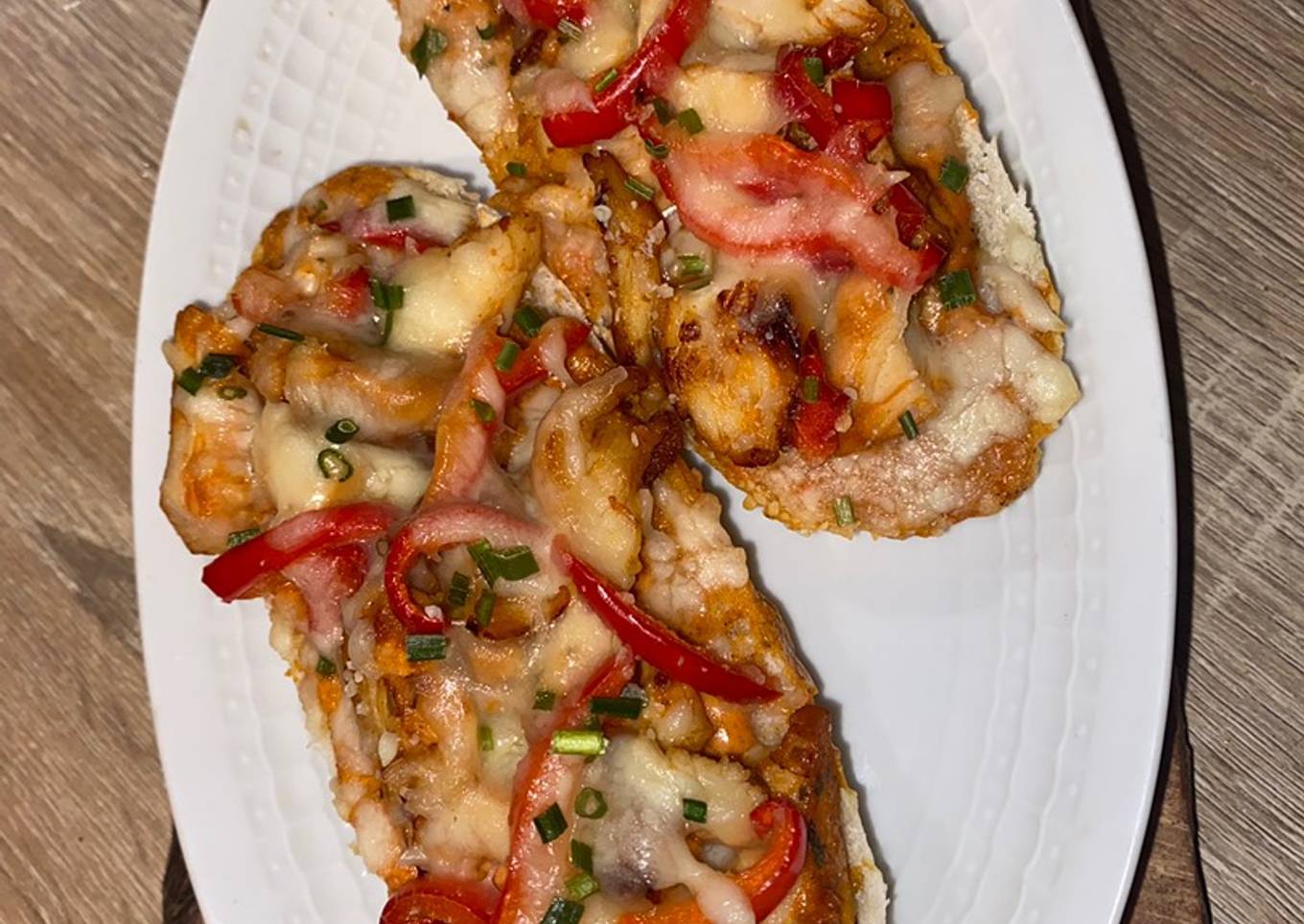 Mini bruschetta au poulet fromage🍗🧀