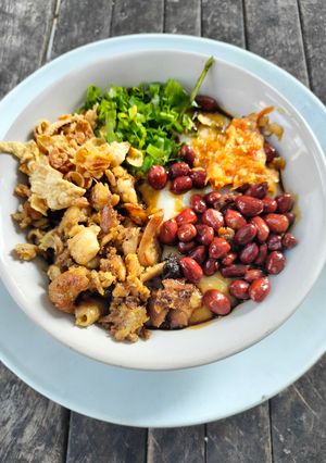 Foto resep Bubur Ayam Satset (nasi sisa semalam)