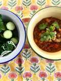 น้ำพริกอ่องถั่วลูกไก่🍅🌶️ Tomato and Thai Herbs Chilli Paste with Chickpea🍅🥬🫑