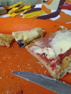 Una foto de Milanesa de berenjena casera a la napolitana