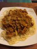 Fideos con Salsa de Tomate y Champiñón