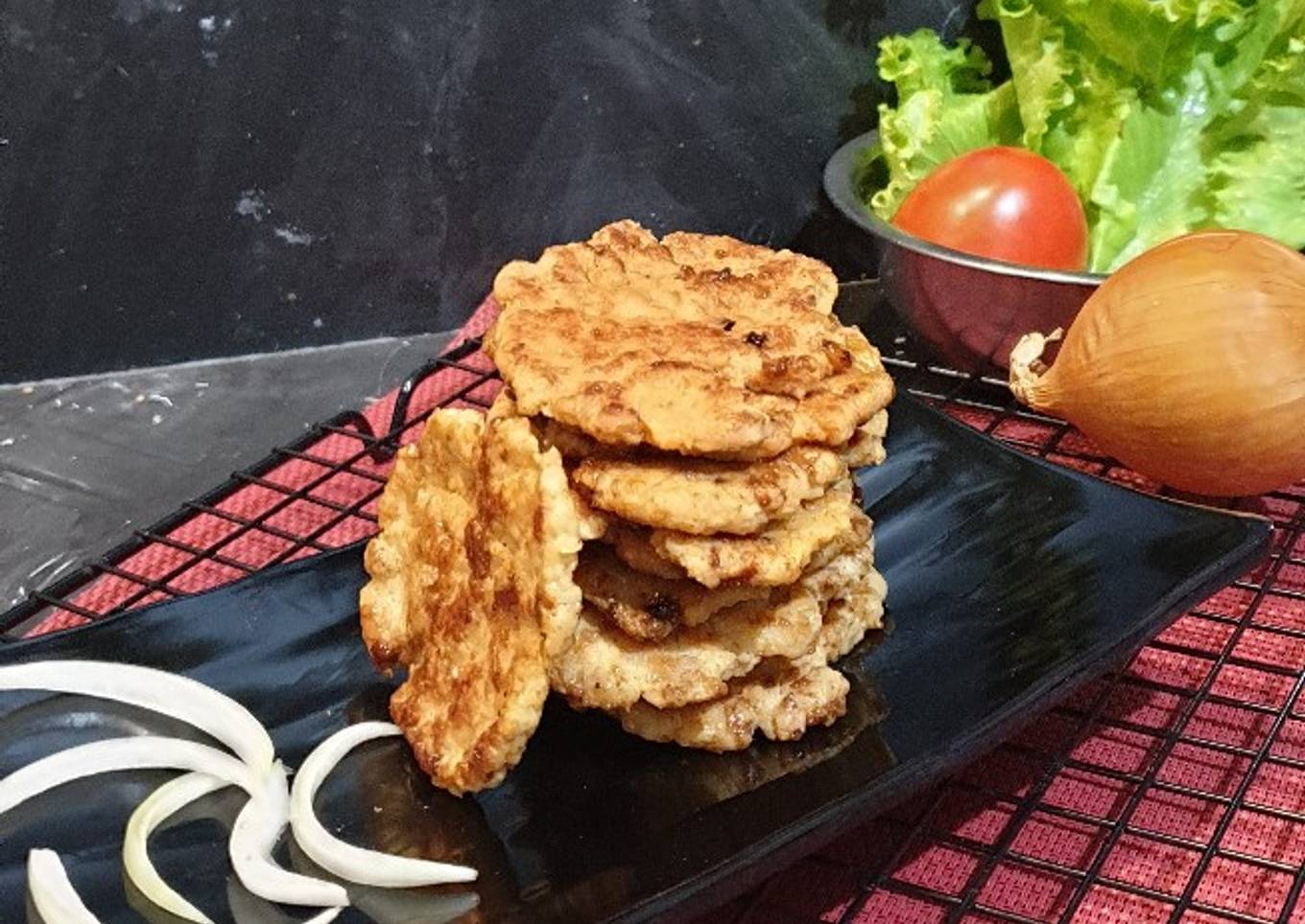 288. PATTY BURGER AYAM - HOMEMADE