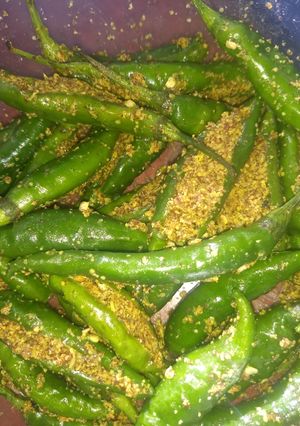 A picture of Tikhii masaledar mirchi-.