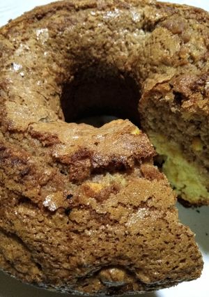 Una foto de Budín de naranja marmolado