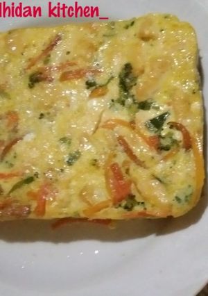 Foto resep Steamed Egg Tofu with vegetables 🥦🥕🥚