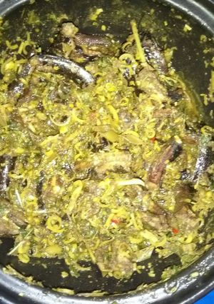 Hình của món Lệch kho sả ớt.