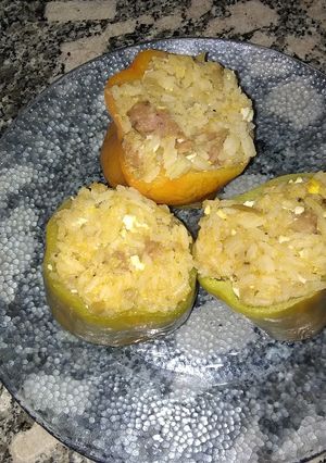 Una foto de Pimientos rellenos. Receta propia