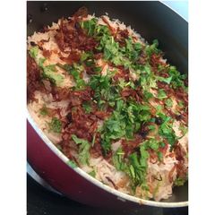 A picture of Prawns Biryani.