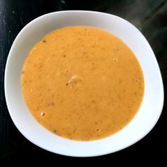 A picture of My Cheesy Sweet Potato, Leek & White Potato Soup 🥰.