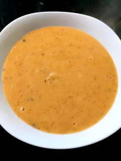 A picture of My Cheesy Sweet Potato, Leek & White Potato Soup 🥰.