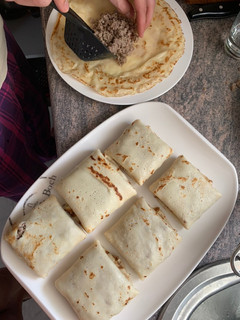 Una foto de Crepes de ternera