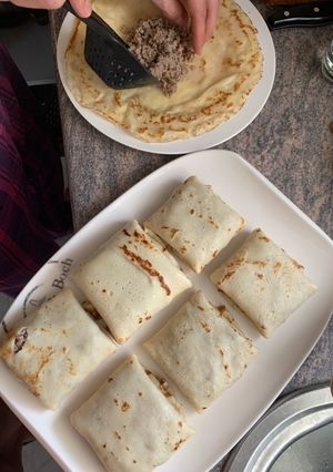 Una foto de Crepes de ternera