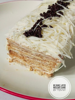 Foto resep No bake layer biscuit cake