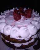 Torta de chocolate hecha en sartén con merengue italiano 🍓