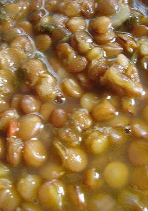 Una foto de Sopa de lentejas