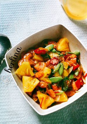 Foto resep Udang masak petai.nanas