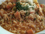 Guiso de arroz con pollo