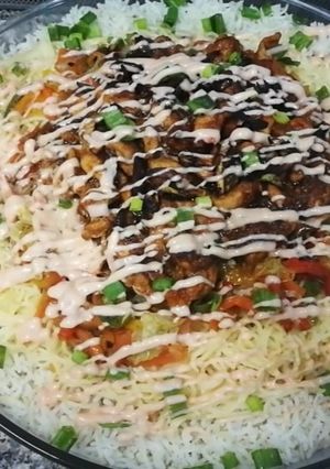 A picture of Singaporean Rice.