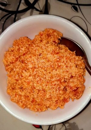 A picture of Gajar(carrot) ka halwa.