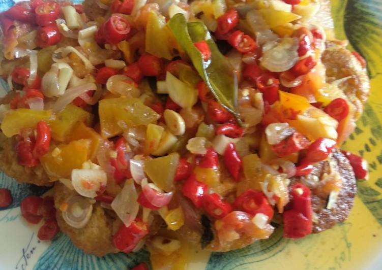 Resep Tahu sutra &amp; daging giling siram sambal goreng iris, Enak Banget