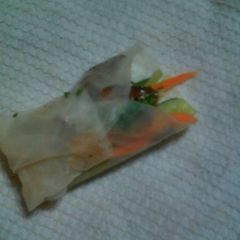 A picture of Rice paper roll with pork.