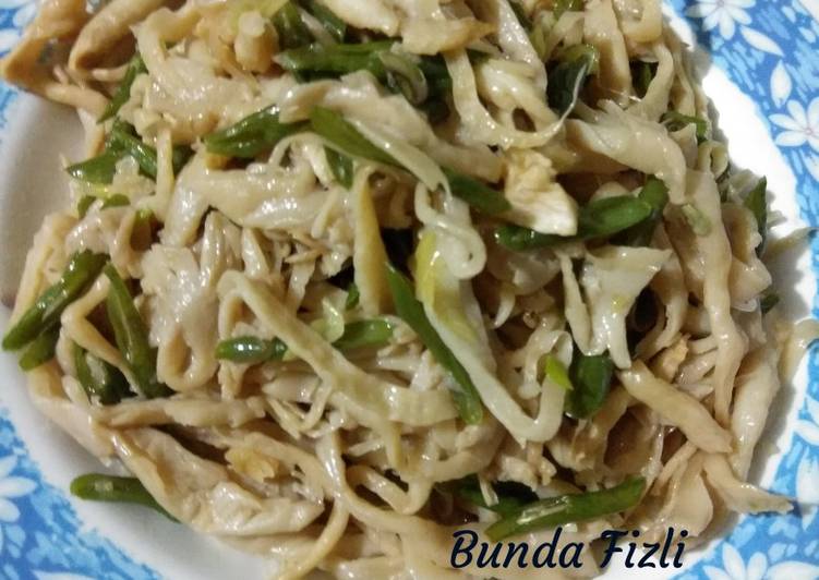 Resep Suir2 Kapajati (kacang panjang jamur tiram) Lezat