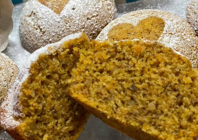 Muffin alle carote, noci e arancia 🍊