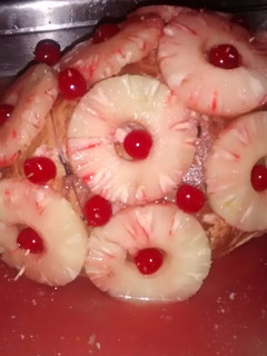 Una foto de Jamón ahumado con piña