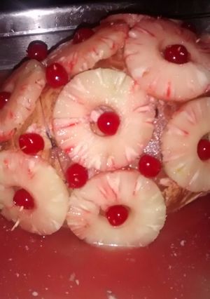 Una foto de Jamón ahumado con piña