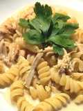 Fideos con Pollo y Crema