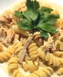 Fideos con Pollo y Crema