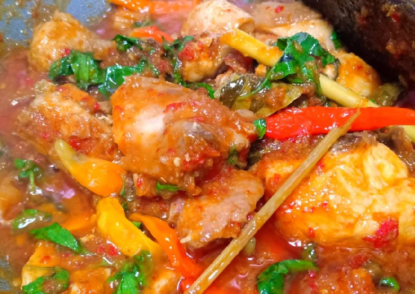 Ayam rica-rica pedas manis