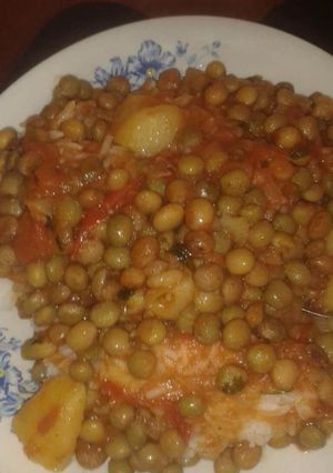 A picture of Rice with beans.