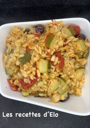 Une photo de Ebly aux courgettes et tomates séchées au Cookeo
