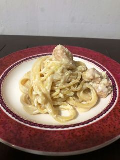 Foto resep Resep Mudah : spaghetti alfredo