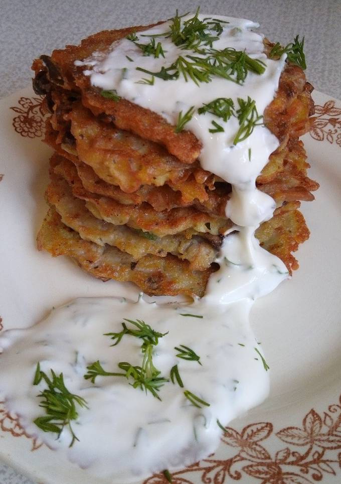 Драники с грибами