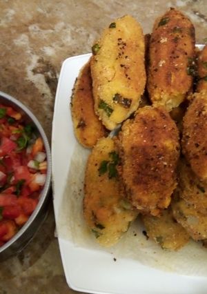 Una foto de Faláfel casero (croquetas de garbanzo)