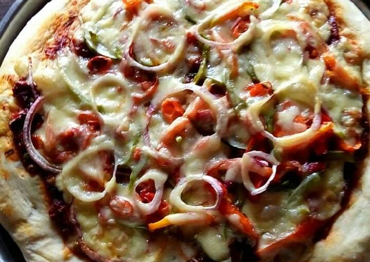Recipe of Super Quick Homemade Cheddar Cheese Pizza