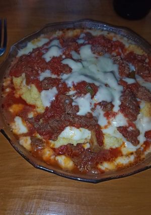 Una foto de Polenta con salsa! 😋