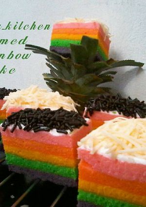Foto resep Steamed Rainbow cake