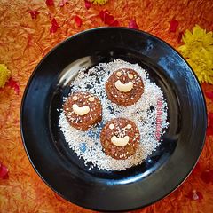Singhada and Rajgira Halwa A picture of Singhada and Rajgira Halwa.