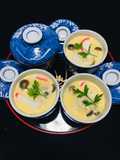 Japanese Crema de Huevos (*Chawanmushi*) Cocido al Vapor en Tazas !