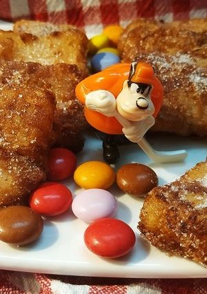 Una foto de Leche Frita con lacasitos - #weekendreto